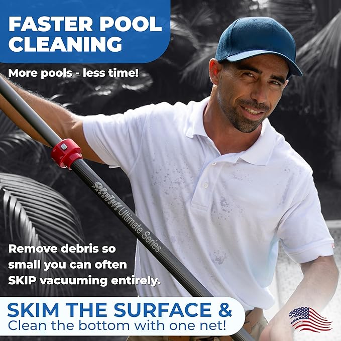 ProTuff PRO Ultimate Silt & Leaf Rake Bundle - 490 Promise Unlimited & Unconditional Replacements - 2-Items: 23" Medium & 17" Fine Mesh Pool Cleaner for Sand, Silt, Pollen, Leaves & Twigs