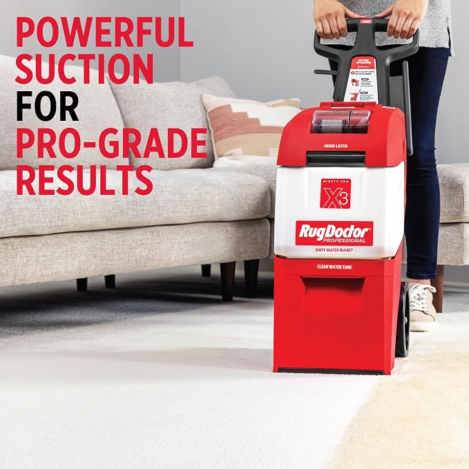 Rug Doctor Mighty Pro X3 Commercial Carpet Cleaner with Pet Cleaner Pack | Includes 48 oz Pet Stain & Odor Carpet Cleaning Solution for Tough Pet Stains, Messes, and Odors.