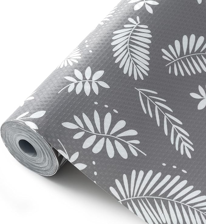 Cooyes Drawer and Shelf Liner, Non-Adhesive Shelf Liners for Kitchen Cabinets, Thick Strong Grip Mats for Desk, Shelves, Bathroom Drawers, Fridge, Cabinet Protection（23.6" W x 119" L）