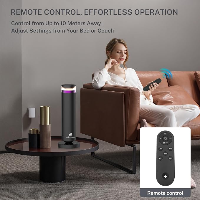 Waterless Scent Diffuser, Essential Oil Diffuser for Large Room up to 1500 Sq Ft with Warm White Breathing Light, Remote and Touch Control, No Oils Included, for Home Office Hotel