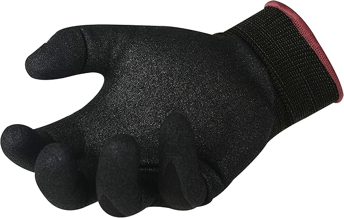 GYC Gloves, DIY, Gardening, Oil & Dry Grip Nitrile Micro Finish Safety Work Gloves - 10 Pairs Pack - Comfortable Grip, Anti-Slip (GMF-263B / SIZE 11 - XX-Large)