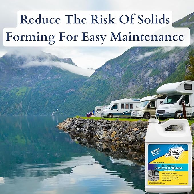 Black Diamond Stoneworks GET SERIOUS RV,Boat,Camper Chemical Toilet Holding Tank Treatment&Deodorizer.Works Faster Than Tablets or Packs in Grey&Black Water. Concentrated with Stress Relief Fragrance