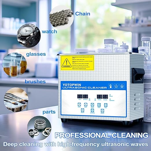 Ultra Sonic Jewelry Cleaner Machine With Digital Timer & Heater Professional Lab Heated Ultrasonic Cleaner,Sonic carburetor Cleaner For Carbs Repairing Tools Automotive Parts Cleaning Equipment (3.2L)