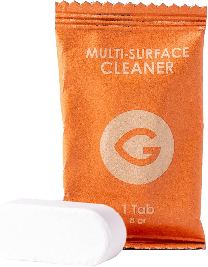 Eco Multi-Surface Cleaner Refill Tablets 12-Pack – Plastic-Free, Plant-Based, Non-Toxic – Just Add Water – Replaces 12 Plastic Spray Bottles – Orange Scent