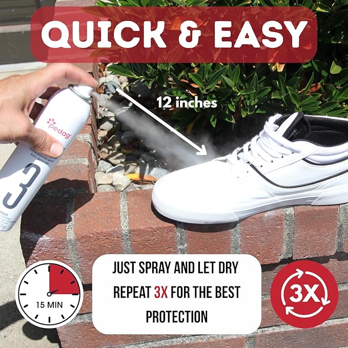 Pedag PFAS-Free Waterproofer | German Made | Heavy Duty Waterproof and Stain Repellent | Canvas & Fabric Spray Protector | Waterproofing Spray and Guard for Boots, Shoes, Tents, Hats, Jackets | 1 Can