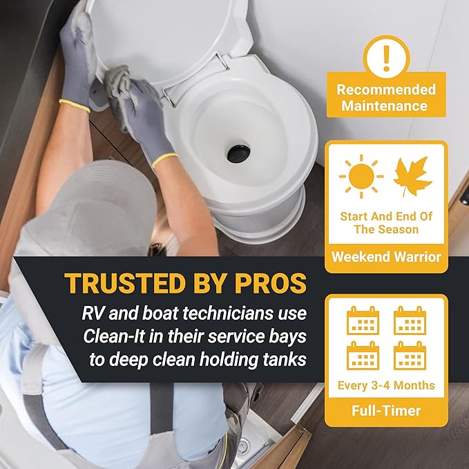 Unique RV Digest-It+, Clear-It and Clean-It - RV Toilet Treatment, Cleaner, and Unclogger