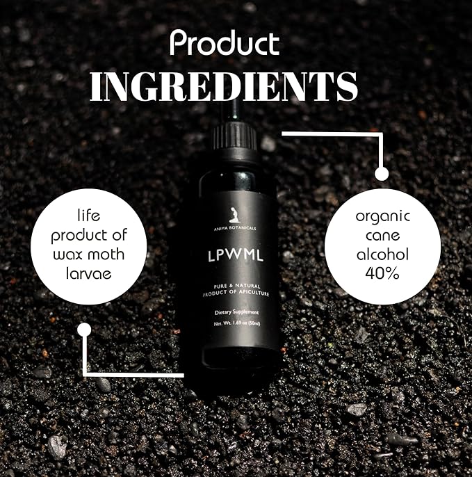 LPWML Bee Ognevka Life Product of Wax Moth Larvae All-Natural Tincture for Immune and Respiratory Health | Liquid Bontanical Extract 1.69 oz