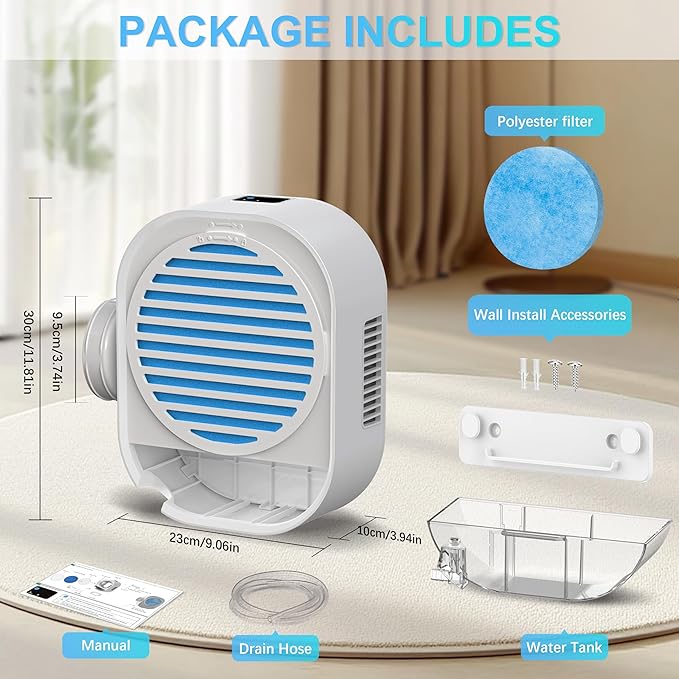 4-in-1 Indoor Dryer Vent with Dehumidifier for Protect Furniture | Dryer Vent Kit for Electric Dryers Stainless Steel Screen Filter Lint Trap Polyester Filter and Visual Water Tank