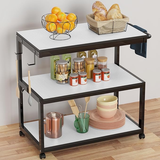 White Shelf Liners for Kitchen Cabinets Non Adhesive Drawer Liner for Bathroom Waterproof Refrigerator Liners for Shelves Fridge Plastic Mats Cabinet Cupboard Liner 23.6 x 78.7 Inches