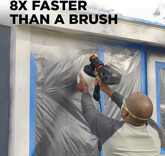 Wagner Spraytech 2419305 FLEXiO 575 Handheld HVLP Paint & Stain Sprayer, Sprays Most Unthinned Latex, Includes iSpray Nozzle, Complete Adjustability for All Needs, Lightweight Design