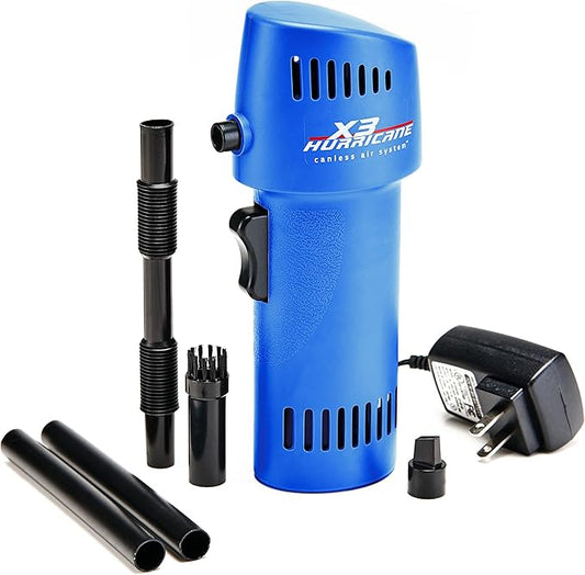 Canless Air Rechargeable Compressed Air Duster Can - Permanent - More Continuous Use Than Traditional Canned Air Dusters - Green Alternative for Computers & More - USA Made