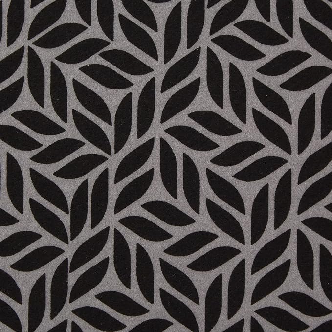 DII Fridge Liner Collection Non-Adhesive, Cut to Fit, 12x24, Gray Abstract Leaf, 6 Piece