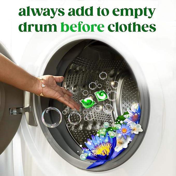 Gain Flings Liquid Washing Detergent Pods, Now with Odor Defense + Color Guard, Waterfall Delight Scent, 4-In-1 liquid laundry detergent pacs, clean & fresh, 76 Count (Packaging May Vary)