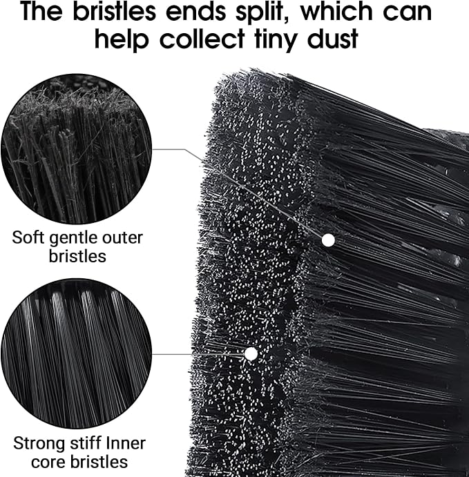 Push Broom Outdoor Heavy Duty,Masthome 24" Push Broom with Stiff Bristles,Heavy Duty Garden Broom,Outdoor Stiff Sweeping Broom for Garage Yard Patio Deck Concrete Wood Stone Floors Scrub and Cleaning