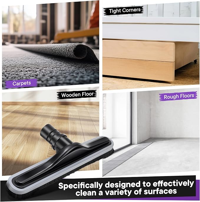 Replacement Floor Tool Compatible with ProTeam 101446 E-Z Glide Backpack Vacuum,Compatible with Hoover C2401, 14" Multi-Surface Brush for Commercial Cleaner(1 Pack,Tpe Strip Brush)