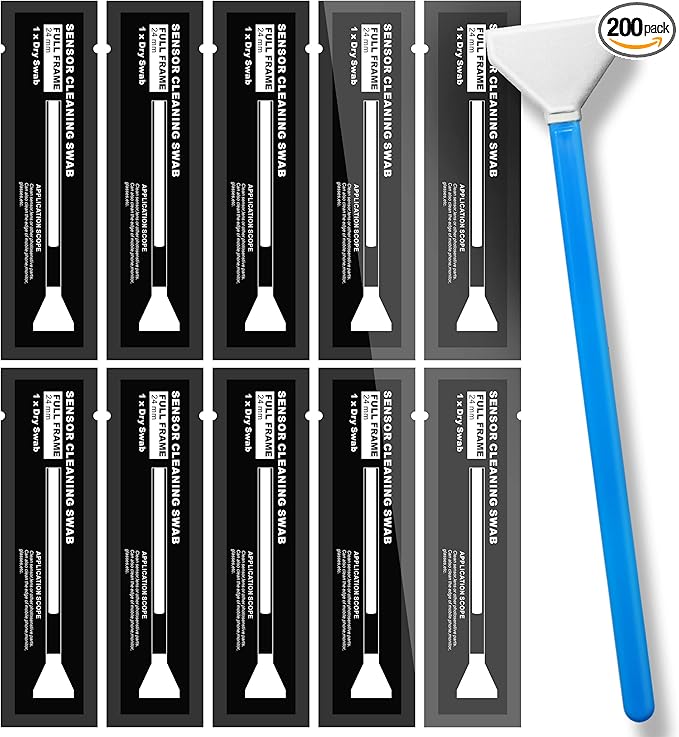AAWipes Sensor Cleaning Swabs 24mm for Full Frame Sensor of DDR24 DSLR or SLR Sensor Cleaning Swabs (200 Packs)