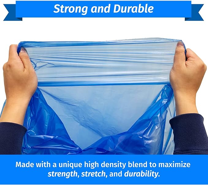 Reli. SuperValue 40-45 Gallon Recycling Bags | 100 Count | Blue Trash Bags