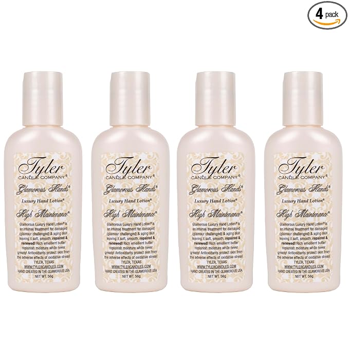 Tyler Candle 93054 High Maintenance 2 ounce Hand Cream Lotion, Pack of 4
