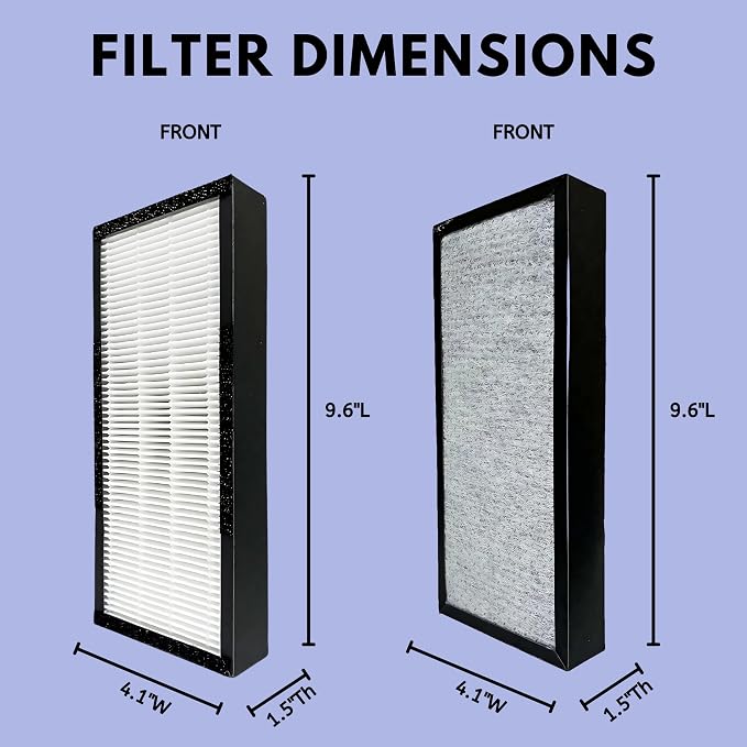 Nispira 3-in-1 HEPA Pre Filter Replacement Compatible with T300 T100 Smart Air Purifier. Compared to Part TF30-Fresh + Carbon, Pack of 4