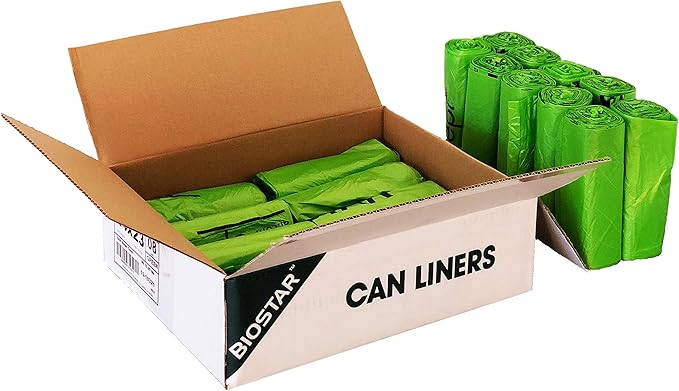 Reli. Biodegradable 6-8 Gallon Trash Bags | 1000 Count Bulk | ASTM D6954 | Green | Eco-Friendly | Oxobiodegradable Under Certain Conditions (See Product Description)