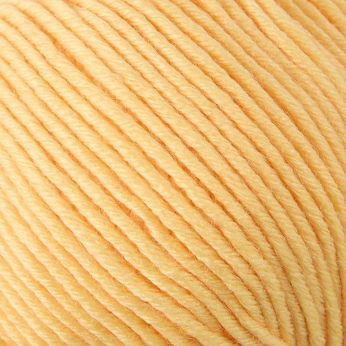 6 Balls Merino Wool Yarn, 12-Ply Luxurious and Soft Yarn for Hand Knitting & Crocheting, 1.76 OZ/50g, 120 yds/110 Meters(Yellow,6Balls)