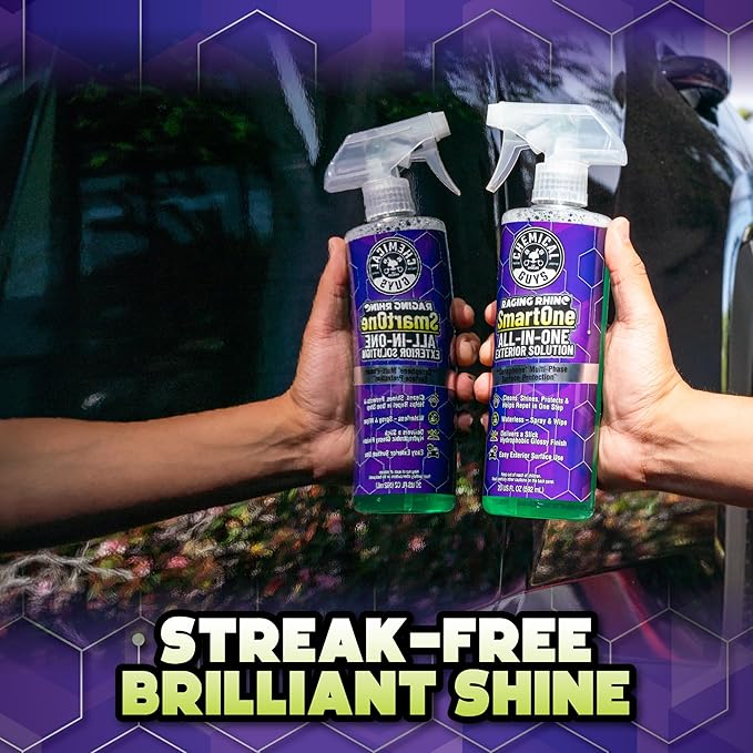 Chemical Guys Raging Rhino Waterless Car Wash And Quick Detailer Spray, No Rinse Exterior Cleaner For Paint, Glass, Wheels, Plastic, And Chrome, Spray And Wipe Shine, 128 Fl Oz