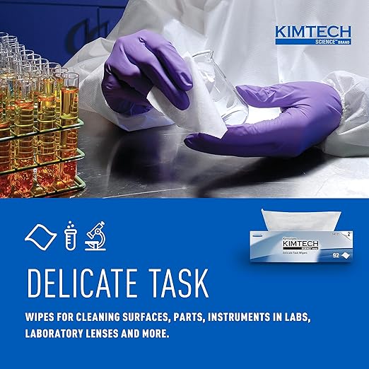 KIMTECH Kimwipes Delicate Task Kimtech Science Wipers (34721), White, 2-PLY, 15 Pop-Up Boxes / Case, 90 Sheets / Box, 1,350 Sheets / Case