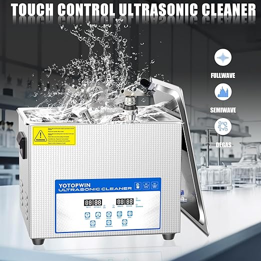 Industrial 15L Ultrasonic Cleaner with Heater & Degassing 110V 360W Commercial Grade for Automotive Parts, Tools, PCB Carburetors 40kHz Stainless Steel Tank, Digital Timer Ultrasonic Cleaning Machine