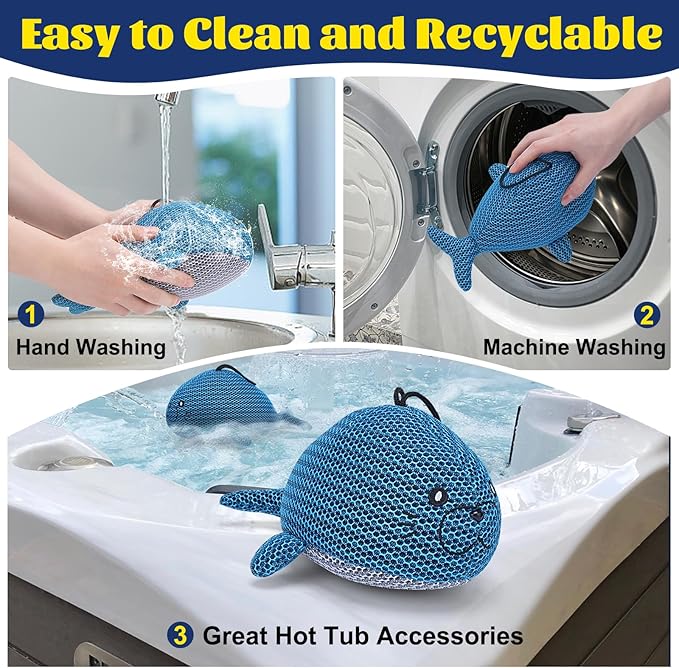Hot Tub Scum Absorber 3 Pack Floating Scum Collector Spa Surface Waterline Cleaner Accessory Maintenance Sponge Reducing Scum Bubbles, Oil Absorbing Sponge for All Kinds of Hot Tub