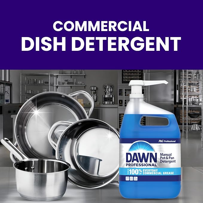 Dawn PRO Manual Pot and Pan Detergent, Dish Soap Liquid for Dishwashing by Hand, Bulk Concentrate for Commercial Use, 38 fl oz (Case of 8)