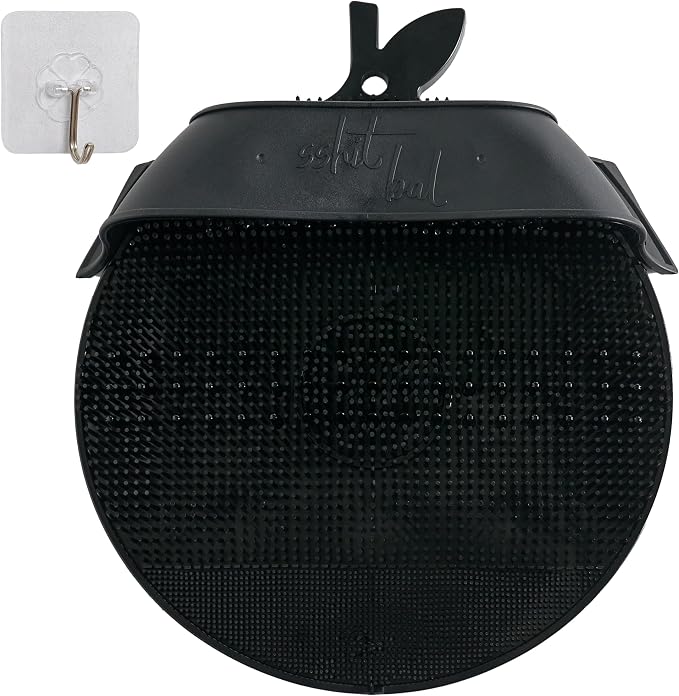 Larger Foot Scrubber - Foot Cleaner&Massager with Non-Slip Suction Cups for Use in the Shower(Black)
