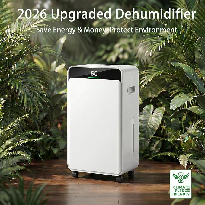 Ludatido 2026Upgraded Max 35 Pints Dehumidifier for Spaces up to 2,500 Sq.Ft at Home, in Basements and Large Rooms with Drain Hose and 0.56 Gallons Water Tank