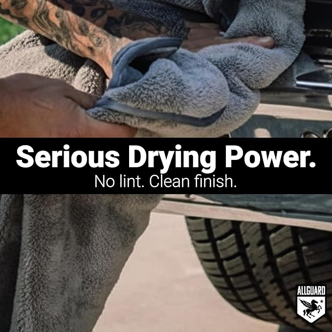 Microfiber Towels for Cars (2 Pack) & Clutch Gloss Car Detailing Spray – Ultra-Absorbent Car Drying Towels & Quick Detailer Drying Aid, Scratch-Free, High Absorbency Cleaning Cloths, 36"x25"