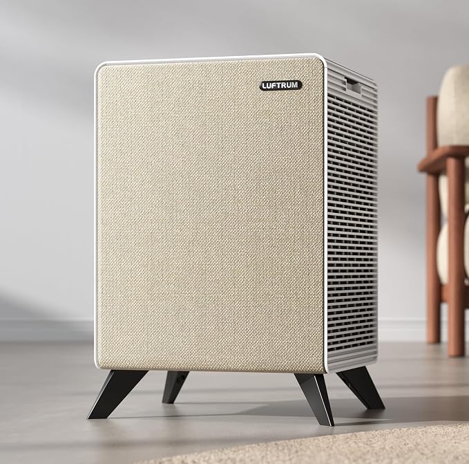 Air Purifiers for Home Large Room Up to 2250 ft² - Remove 99% of Smoke Allergies Pet Dander Odor - Dual 3-Stage Filter of Washable Filter and with AQI