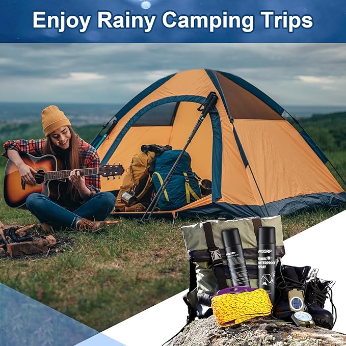 Maitys 4 Pcs Tent Waterproofing Spray, 10.15 OZ Outdoor Waterproofing Repellent Spray for Tents, Fabric, Camping Tent Camp