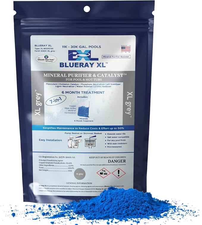 XL Grey Mineral Purifier & Catalyst™ - Water Clarifier for Pools with Mineral Pack Only - Unit for 11K-30K GAL.