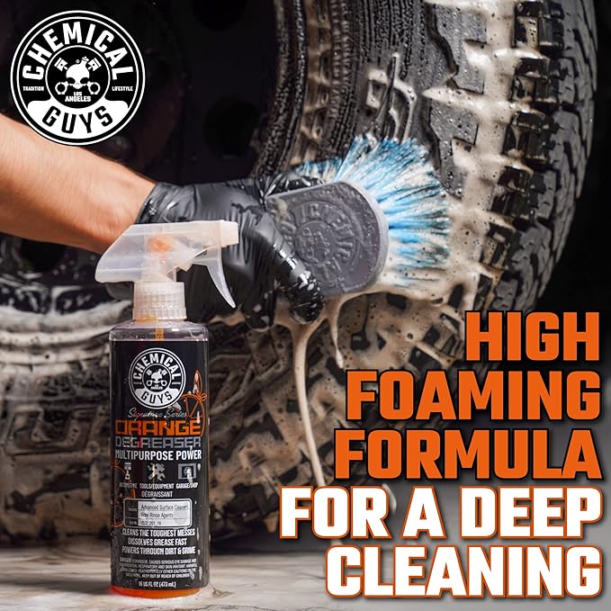 Chemical Guys CLD_201B Signature Series Orange Degreaser, Multipurpose Power, Safe for Cars, Trucks, SUVs, Motorcycles, RVs & More, 128 fl oz (1 Gallon) with 16 oz. Spray Bottle (2 Item Bundle)