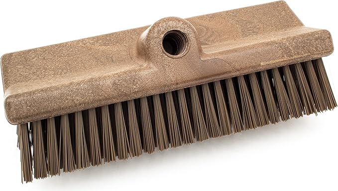 SPARTA 40423EC01 Plastic Floor Scrub Brush, Wall Brush, Equipment Brush With Nonabsorbent Bristles For Industrial Kitchens, Hospitals, Commercial Cleaning, 10 Inches, Brown