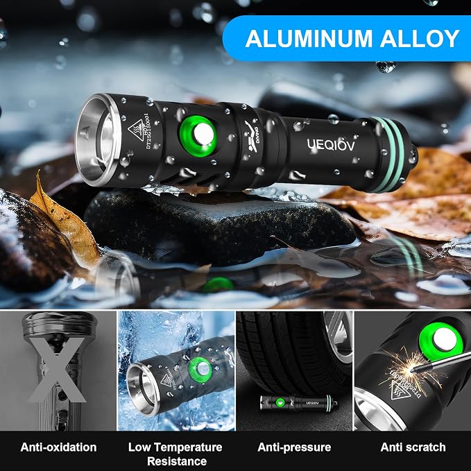 DQ300 Scuba Dive Light Underwater 100 Meters Diving High Brightness 4000 Lumens Suitable for Outdoor Night Diving, Scuba Diving Flashlight, and Underwater Exploration(Black)