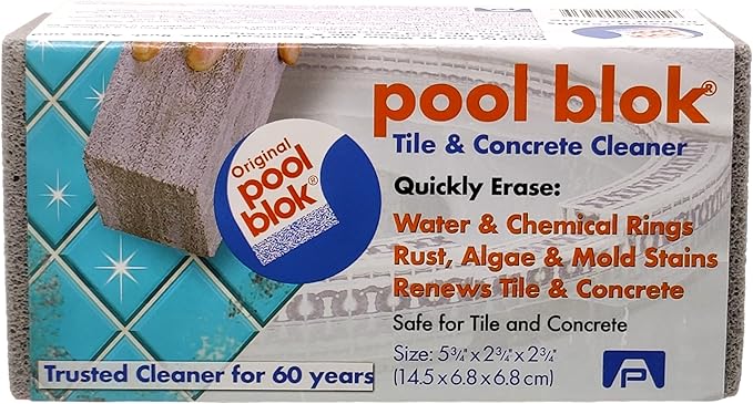Pool Block, PB-12 by US Pumice, Case of 12, Pumie PoolStone, Pumice Stone for Pools & Spa Tile, Grout & Concrete Cleaning (12)