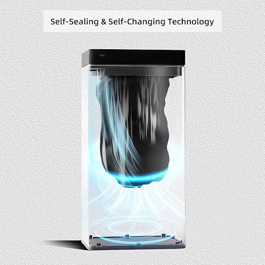 Kitchen Trash Can with Automatic Bag Assist – 8 Gallon Smart Matte Stainless Steel Bin with Motion Sensor Butterfly Lid for Home, Living Room, Bedroom, RV