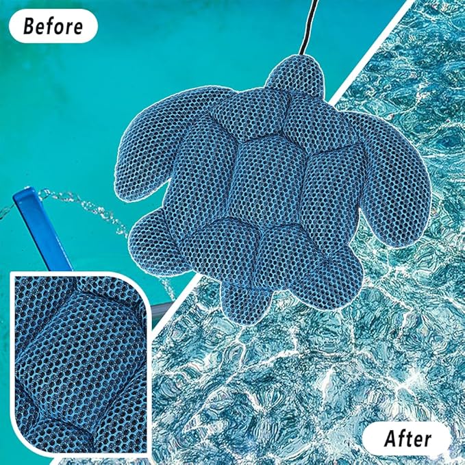 arricraft Hot Tub Scum Absorber, Tortoise Shape Design Nylon Hot Tub Sewage Suction Device for Spa, Inflatable Tub Cleaning Accessories (2 Pack)