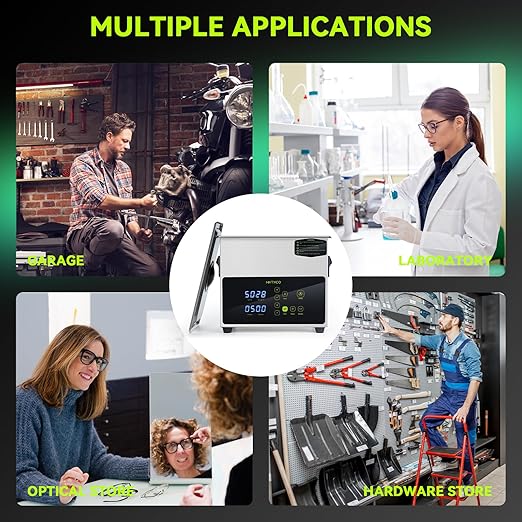 3L Ultrasonic Cleaner, One-Touch Cleaning,Heating, Deep Mode, ECO Energy-Saving Ultrasonic Cleaning Machine Excellent for Labs,Carburetor,Jewelry,Dentures,Automotive & Industrial Parts.