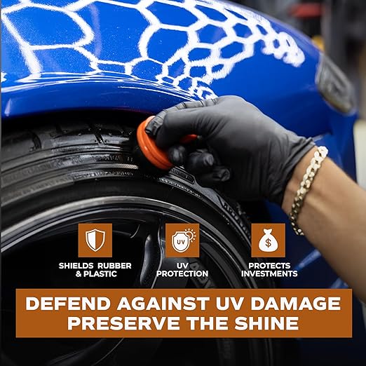 Tire & Trim Conditioner (16 fl. oz) – Water-Based Non-Sling Shine & Protectant for Rubber & Plastic, Restores Faded Surfaces, Eco-Friendly, Made in USA, Professional Grade