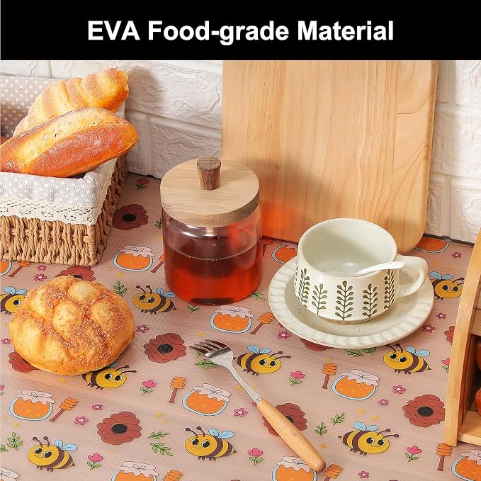 Cooyes Shelf Liner – Non-Slip Cabinet & Drawer Liner for Kitchen – Non-Adhesive Waterproof Shelf Paper with Modern Pattern – Durable EVA Cabinet Mat – Easy to Cut (Buff,23.6" W x 118" L)