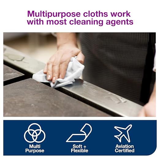 Tork Cleaning Cloth White W2, Reusable, 1 x 500 Cloths, 510137