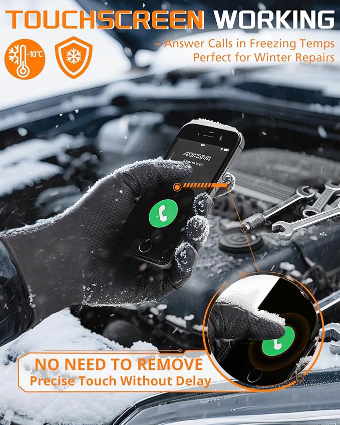wcy nitroshield 9mil Heavy Duty Disposable Nitrile Gloves, Black Medium 80Pcs -Chemical Resistant, Latex Powder Free Rubber Gloves Diamond Texture for Automotive, Mechanics, Cooking