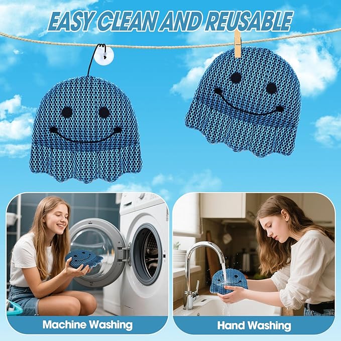 Hot Tub Scum Absorber, Hot Tub Accessories, Spa & Pool Scum Eliminating Balls,Hot Tub Scum Sponge for Hot Tub Oil Absorbing Sponge for Hot Tub Skimmer, Hot Tub Sponge Scum Remover (Octopus)