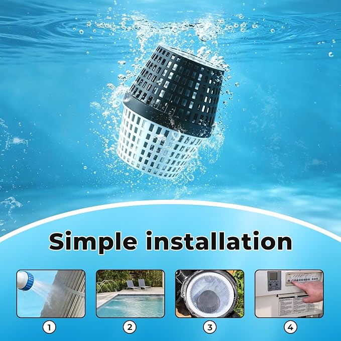 Pool Cartridge 20K-30k Gallons for Above Ground and In Ground Swimming Pools (Black and White)