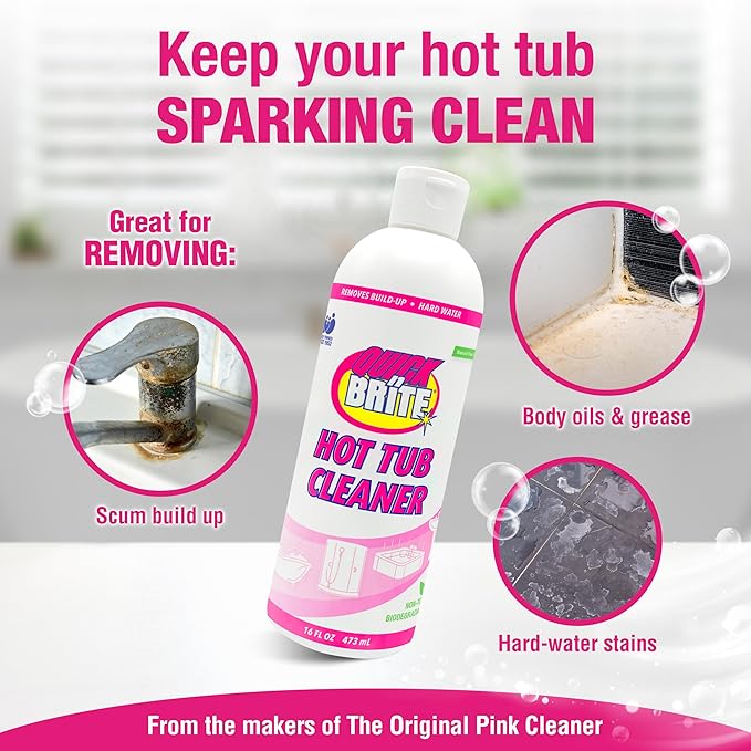 Quick 'n Brite Heavy Duty Hot Tub Cleaner - Non-abrasive Cleaning Gel, 16 oz. (Packaging May Vary)